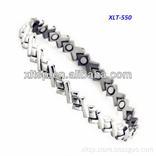 XLT-550 Magnet Adjust Enhance Body Immunity Titanium Bracelets for Women